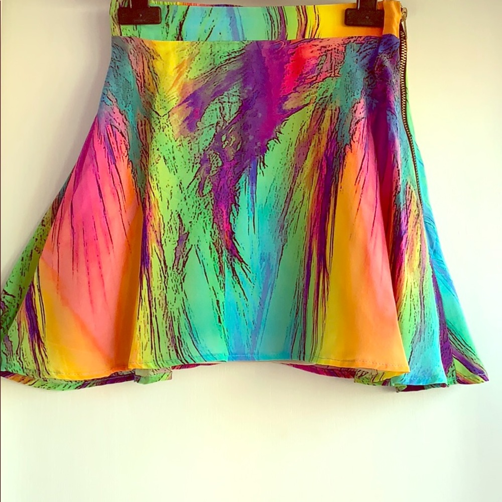 Naven 100% silk tie dieprint🌈miniskaterskirtsizeS